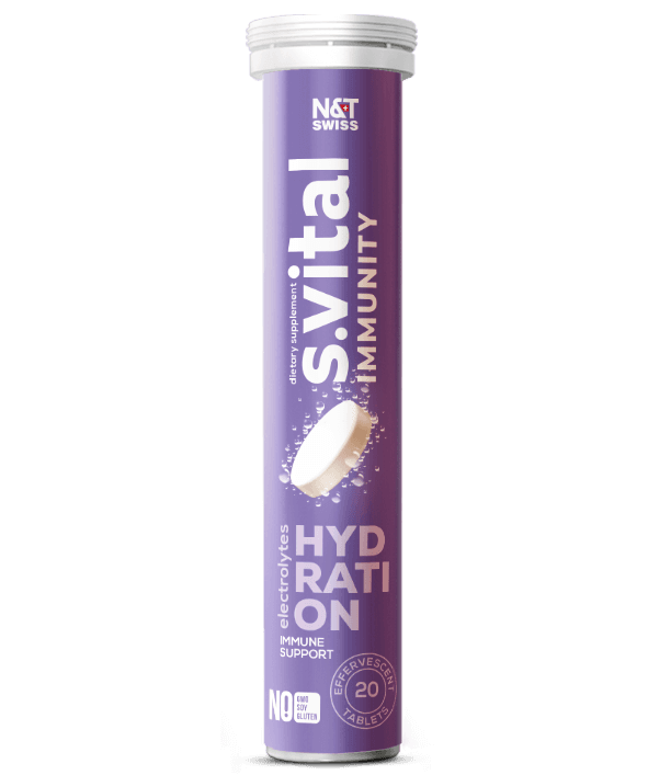 Electrolytes (Sodium 270 mg, Potassium 100 mg, Magnesium 25 mg, Calcium 15 mg, Vit. C 40 mg) — N&T Swiss product photo