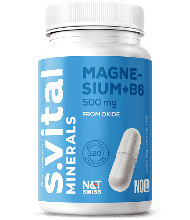 Magnesium 500 mg (from Oxide) + Vitamin B6 — N&T Swiss product photo