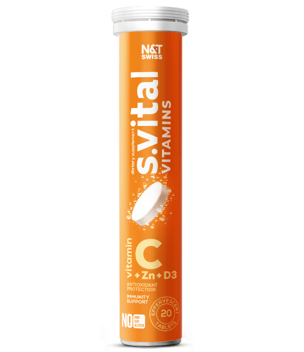 Vitamin C 1000 mg + Zinc 15 mg + D3 1000 IU — N&T Swiss product photo
