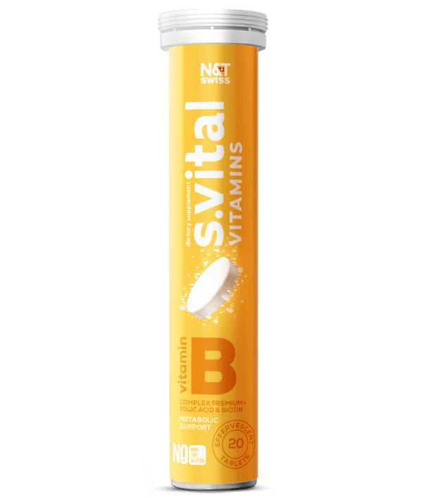 Vitamin B Complex Premium (PABA, B3, B5, B6, B2, B1, B12, Folic Acid, Biotin) — N&T Swiss product photo